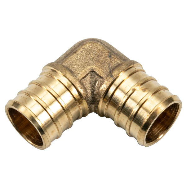24PK Pex Brass 90° Elbow Barb To Barb 3/4 x 3/4in Lead-Free (151126)