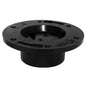 ABS Floor Flange with Molded in Test Cap 4in x 3in Black (151257)