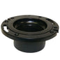 ABS Floor Flange Adj. with Molded in Test Cap 4in x 3in Black (151258)