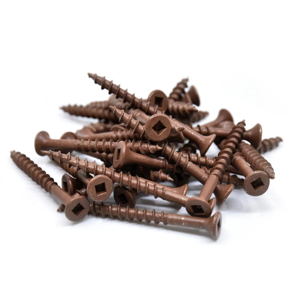 2000PK Deck Screws Brown Ceramic #8 x 2½in (169218)