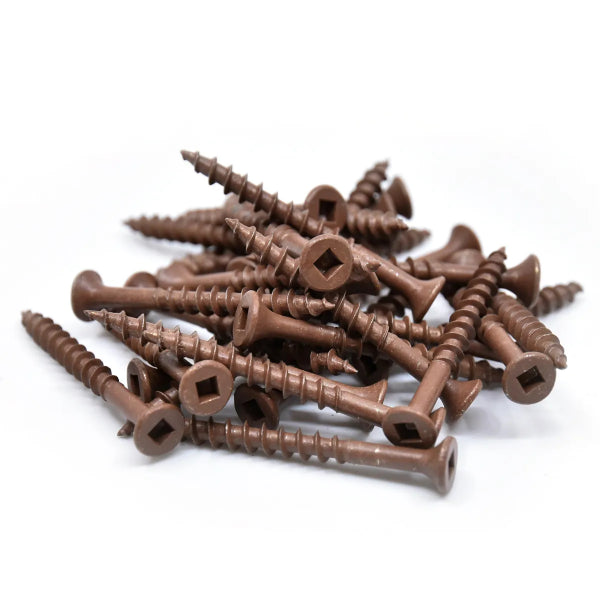 100PK Deck Screws Brown Ceramic #8 x 3in (169219)