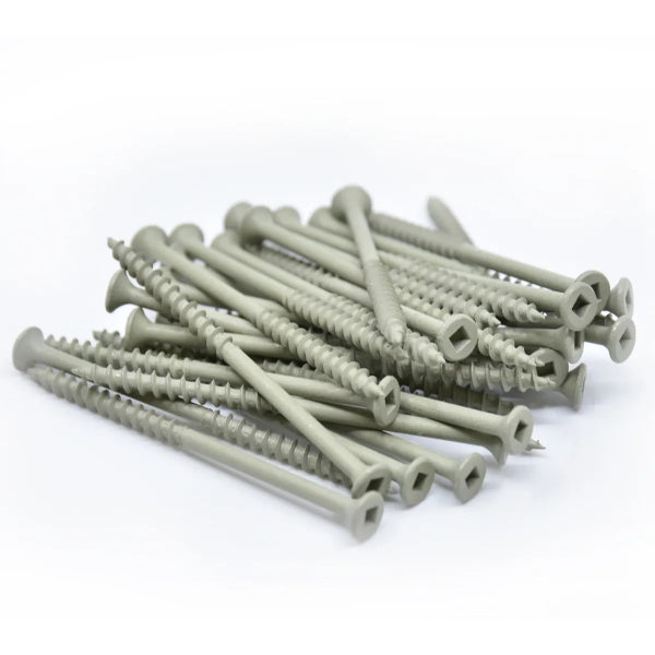 100PK Deck Screws Green Ceramic #8 x 2in (169254)