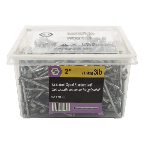 3lb (1.5kg) Spiral Standard Nails EG 2in (169423)