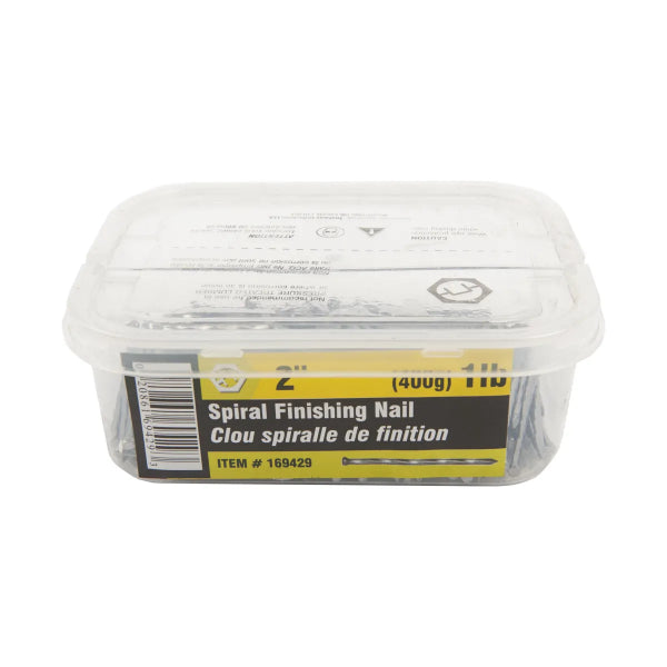 1lb (400g) Spiral Finishing Nails Bright 2in (169429)