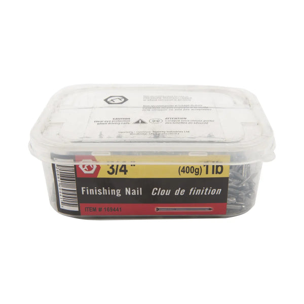 1lb (400g) Finishing Nails Bright 3/4in (169441)