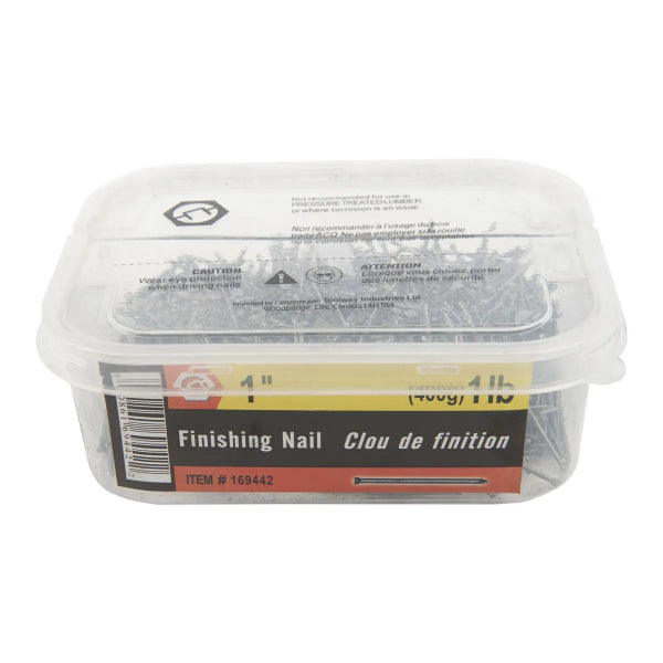 1lb (400g) Finishing Nails Bright 1in (169442)