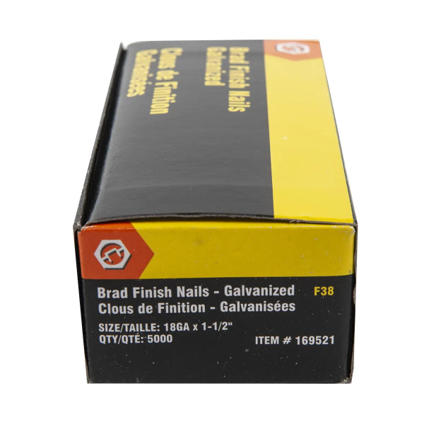 5000PK Brad Nails Galvanized 18ga x 1-1/2in (169521)