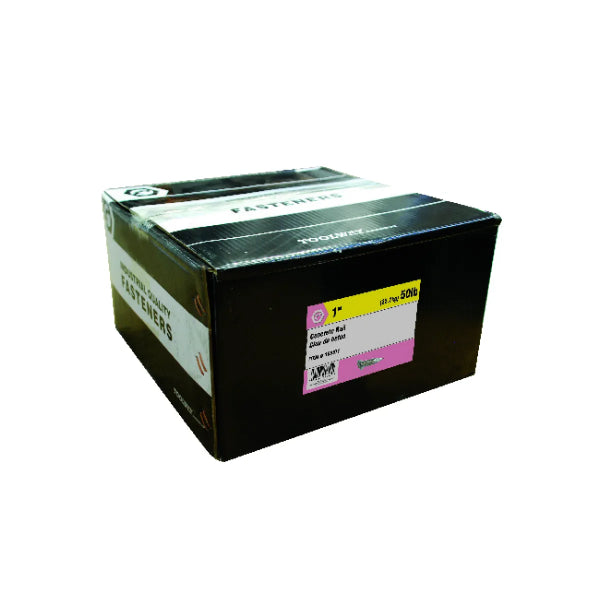 50lb (22.7kg) Concrete Nails Bright 9ga x 1in (169673)