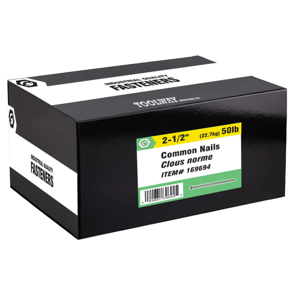 50lb (22.7kg) Common Nails Bright 2-1/2in (169694)