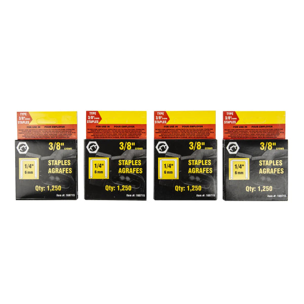 5000PK Staples T50 1/4in x 3/8in Crown 20ga (169715)
