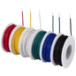 AWG22 Copper Solid Wire 25' Roll PVC Insulated 300 Volts Tin Copper Black (169964)