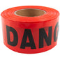 Barrier Danger Tape 3inx1000ft Red (178505B)