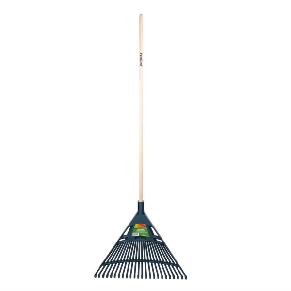Lawn & Leaf Rake 24in Plastic Head 24-Tine 47in Wood Handle (180073)