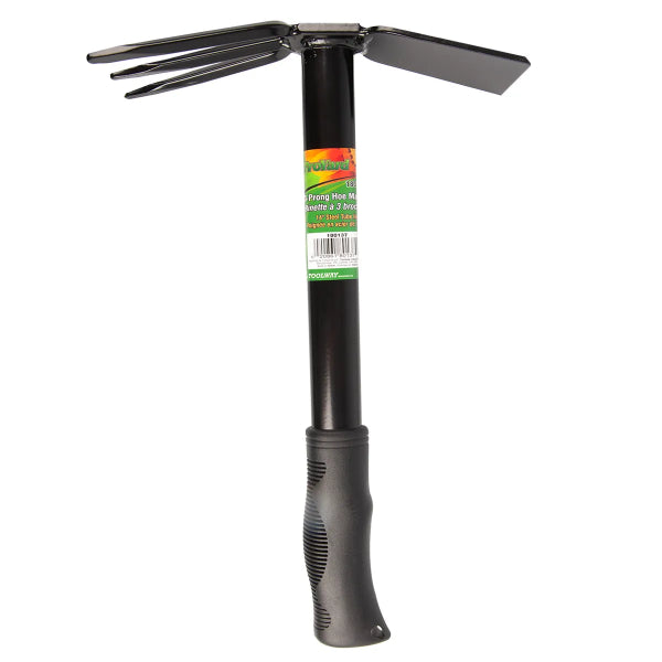 Handheld Hoe & Cultivator Oval Steel Handle and Grip 16in (180137)