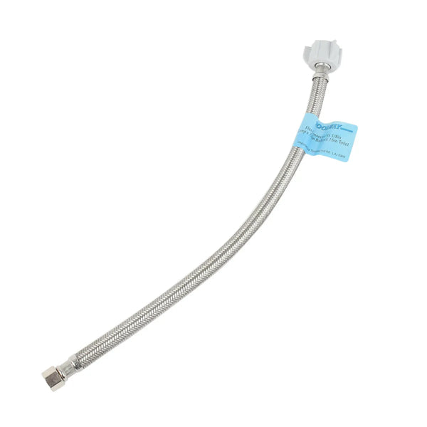 Flex Connector SS 3/8in Comp x 7/8in Ballcock 16in Toilet (180286)