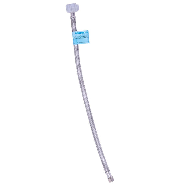 Flex Connector SS 3/8in Comp x 7/8in Ballcock 20in Toilet (180287)