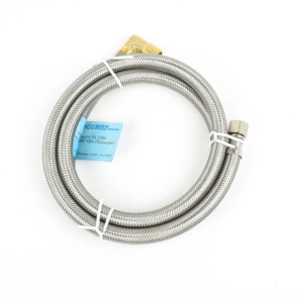 Flex Connector SS 3/8in Comp x 3/8in MIP 48in Dishwasher (180288)