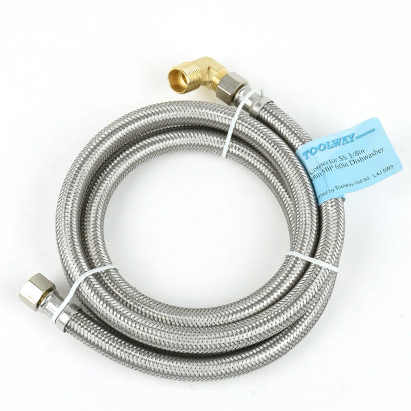 Flex Connector SS 3/8in Comp x 3/8in MIP 60in Dishwasher (180289)