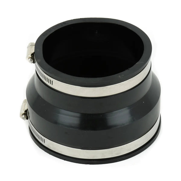 Flex Coupling 4in x 4in Clay to Plastic or Cast Iron (180305)