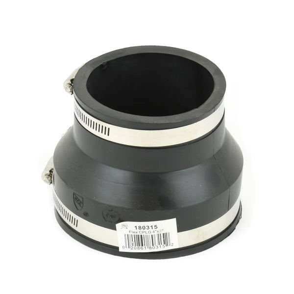 Flex Coupling 4in x 3in Pls/C.I. to Pls/C.I. (180315)