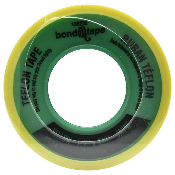 10PC Plumbers Teflon Tape 1/2in x 480in Yellow (180352)
