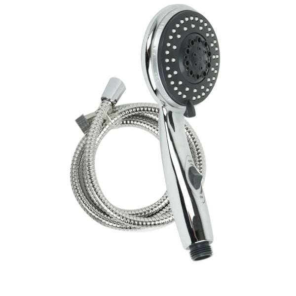 Hand Shower ABS Chrome 5 Spray Patterns 1.5m Flexible Hose w/Wall Mount (180400)