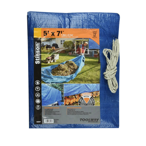 Tarpaulin 5ft x 7ft Blue (180507)