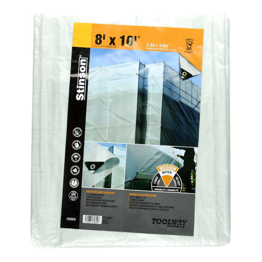 Tarpaulin 8ft x 10ft Clear (180809)