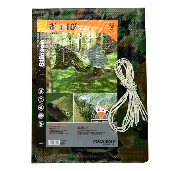 Tarpaulin 8ft x 10ft Camouflage (180811)