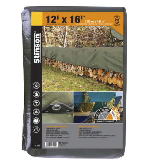 Tarpaulin 12ft x 16ft Heavy Duty Green (181215)