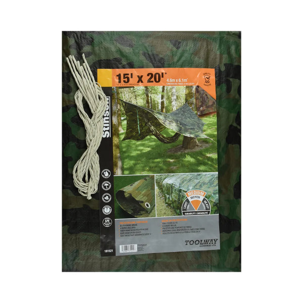 Tarpaulin 15ft x 20ft Camouflage (181521)
