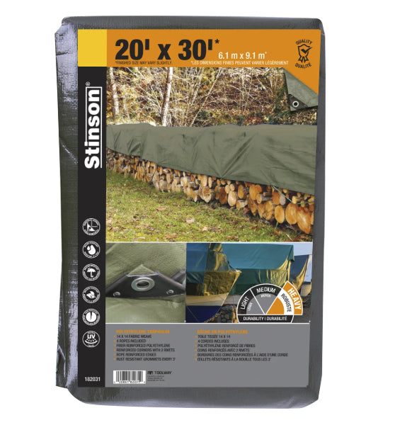 Tarpaulin 20ft x 30ft Heavy Duty Green (182031)