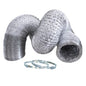 Flexible Aluminum Duct Hose With 2 Clamps 10in x 25ft (182521)