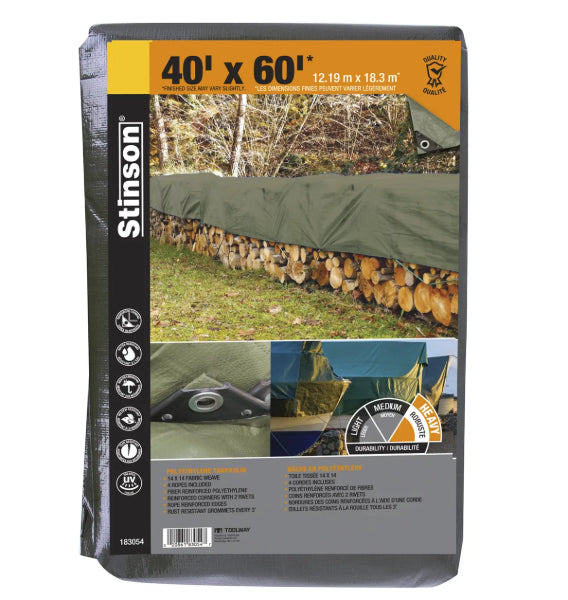 Tarpaulin 40ft x 60ft Heavy Duty Green (183054)