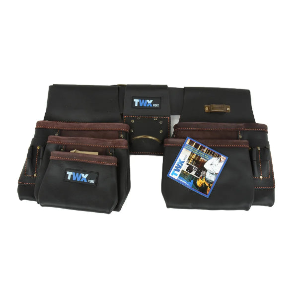 Prestige Waist Apron Leather 15-Pocket with Leather Belt (2L/3M/10S) (187042)