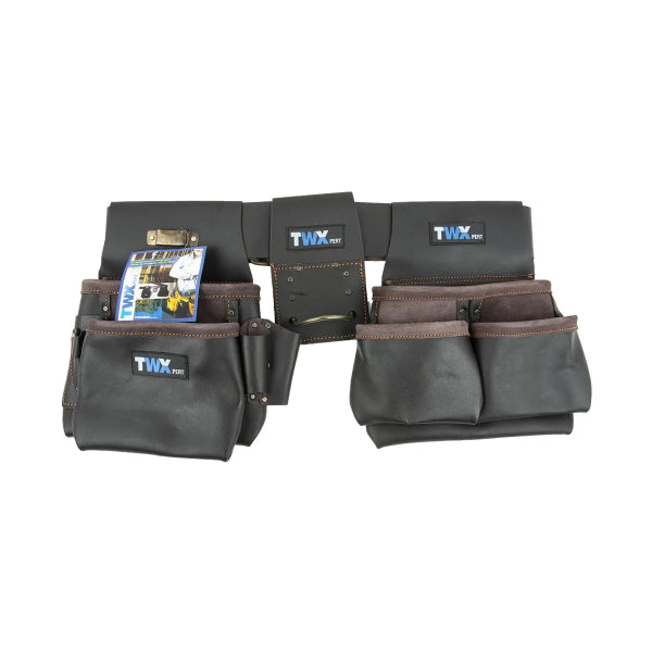 Prestige Waist Apron Leather 15-Pocket with Leather Belt (2L/4M/9S) (187043)