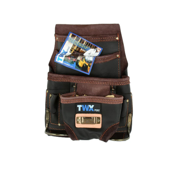 Heavy Duty Tool Bag Oil Tanned Leather 10-Pocket (187051)