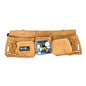 Waist Apron Split Leather 12-Pocket with 2in Leather Belt Beige (187053)