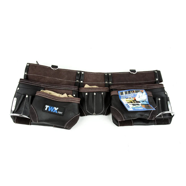 Heavy Duty Waist Apron Oil Tanned Leather 14-Pocket (187057)