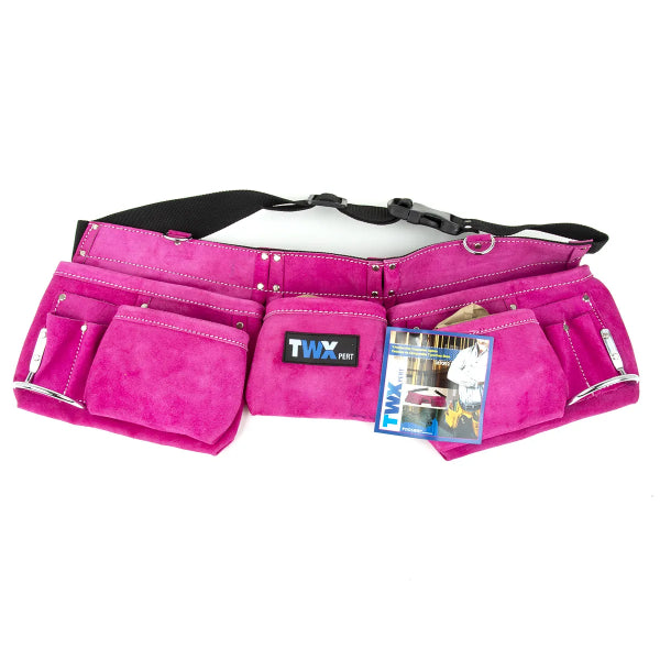 Waist Apron Pink Suede 7 -Pocket (187092)