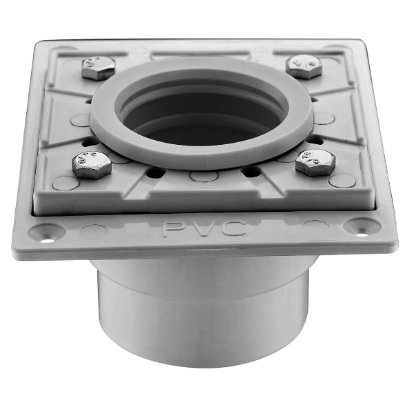 Square PVC Shower Drain Base 4 3/8in x 5 9/16in x 3in (188054)