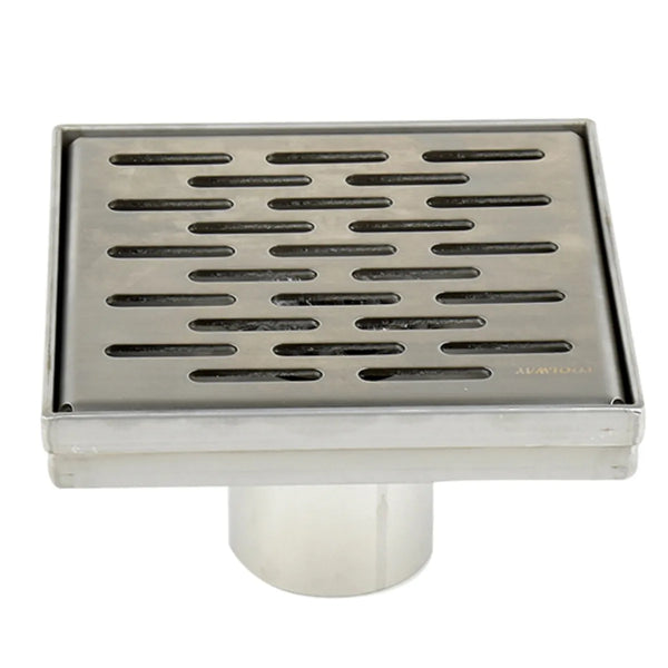 Square Shower Drain Grill Grid 2in 5-3/32  x 5-3/32x 3 1/8in Stainless Steel (188058)