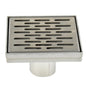 Square Shower Drain Grill Grid 2in 5-3/32  x 5-3/32x 3 1/8in Stainless Steel (188058)