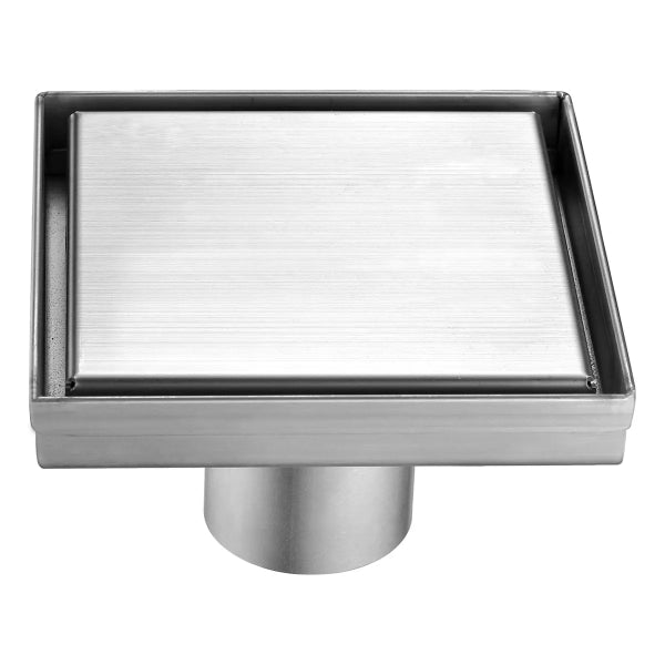 Square Shower Drain Solid Grid 2in 5 3/32in x 5 3/32in x 3 1/8in (188066)