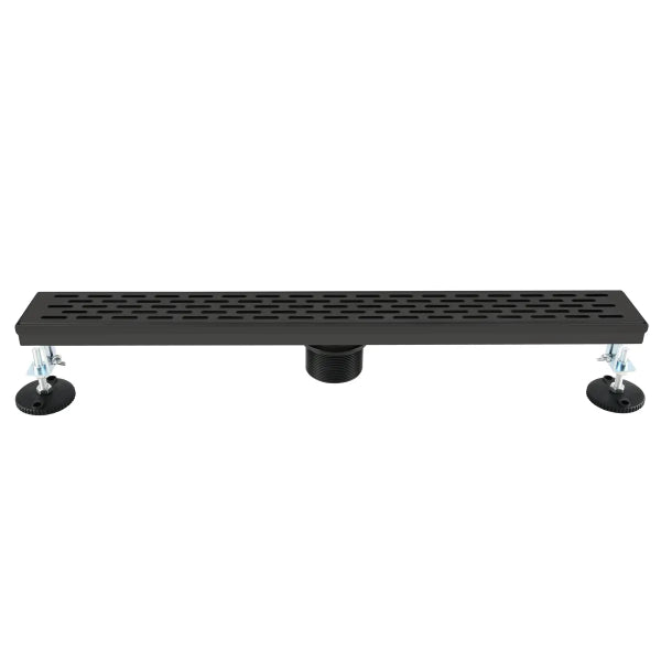 Linear Drain Slot Grille Grid Brick Style 24in Matte Black (188104)