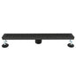 Linear Drain Slot Grille Grid Brick Style 24in Matte Black (188104)