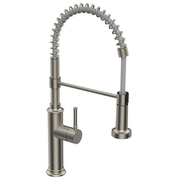 Pull Down Kitchen Faucet With Sprayer 1-Handle Brushed Nickel (188302)
