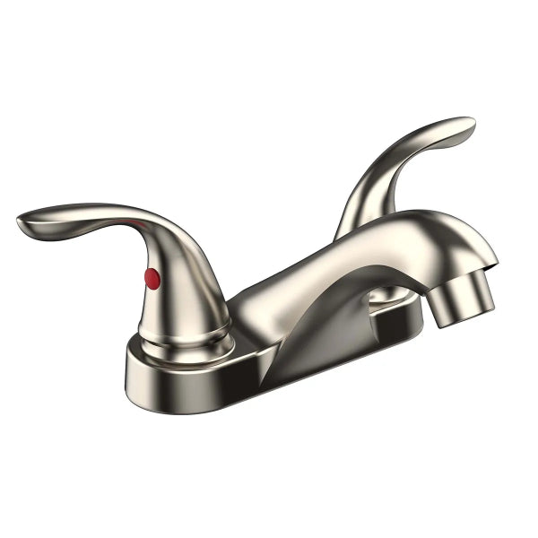 Low Arc Bathroom Faucet 2-Handle Brushed Nickel (188319)