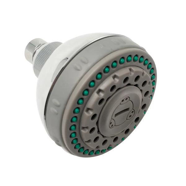 ABS Wall Mount Showerhead Round 4in (10cm) 3-Settings Chrome Plated (188337)