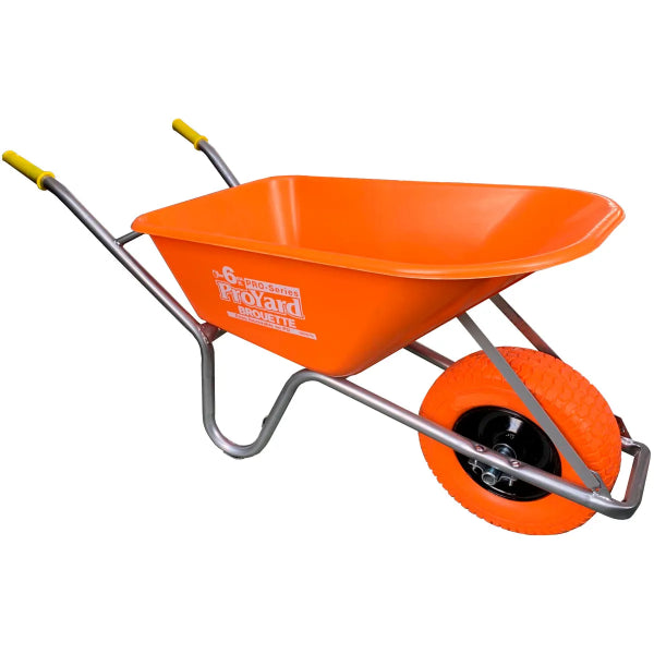 Pro-Series Wheelbarrow 6 cu.ft Poly Tray Flat Free Wide Track Tire (190979)